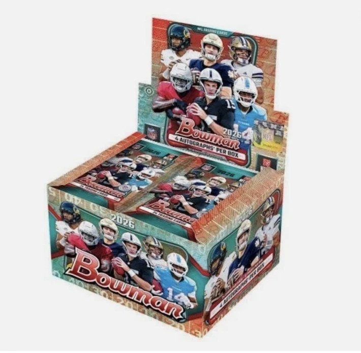 NFL PYD #926 - FULL CASE (8x) 2026 Bowman Football Jumbo Box
