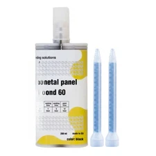 Metal Panel Bond 60 Adhesive 200ml Cartridge & Two Application Mixing Nozzles