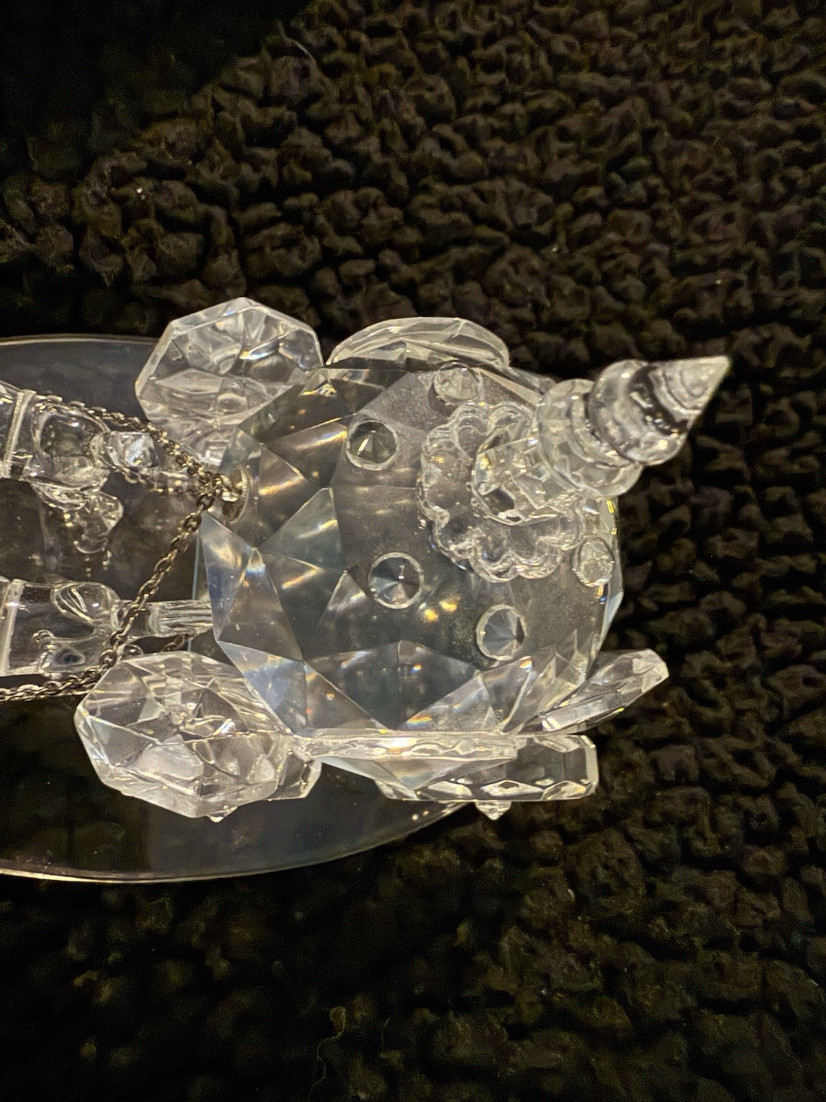 Godinger Handmade Shannon Crystal Coach Horse & Carriage Sculpture DAMAGED