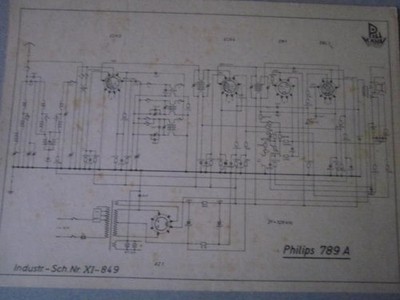 Philips 789  A Schaltplan mit Bauteilen Pillkahn Schaltbilder Reparaturhilfe 