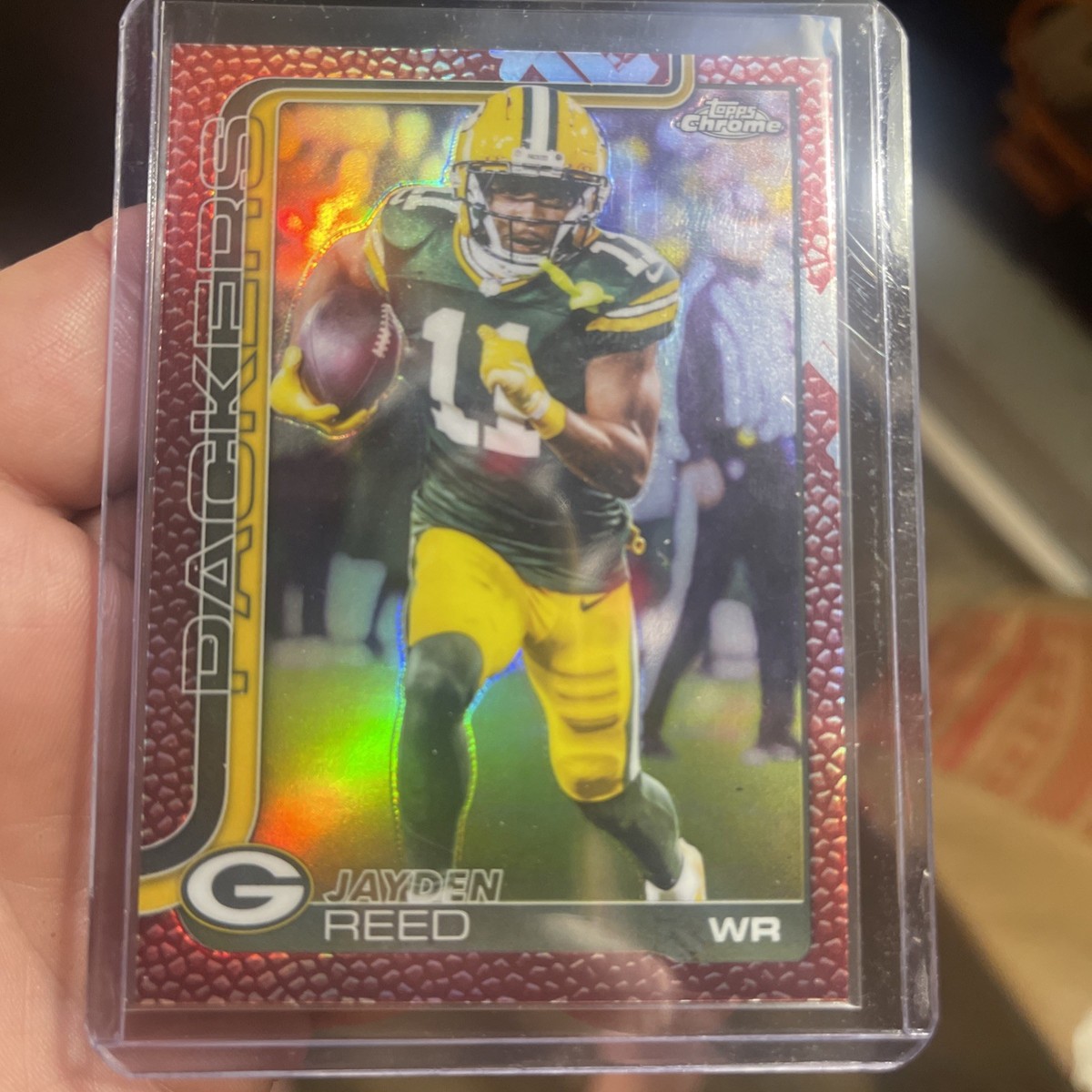 2025 Topps Chrome Jayden Reed Pig Skin SP Greenbay Packers #107 | eBay