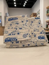 Boys Double Truck Sheet Set Smoke Free Home White/Navy