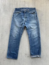 Vintage 70s 80s Levi 501 Jeans Bar Tack Non Selvedge Redline Denim W32 L29 #532