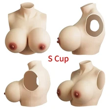 Silicone Breast Forms Breast Plate Fake Boobs Enhancer S Cup Crossdressers