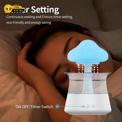 Relax Cloud Regen Diffusor Luftbefeuchter Regentropfen Aromatherapie Gerät Ultraschall At