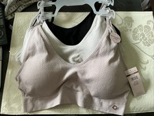 Danskin Women's 3 pack Texture Bras Removable Cups Size Large NWT