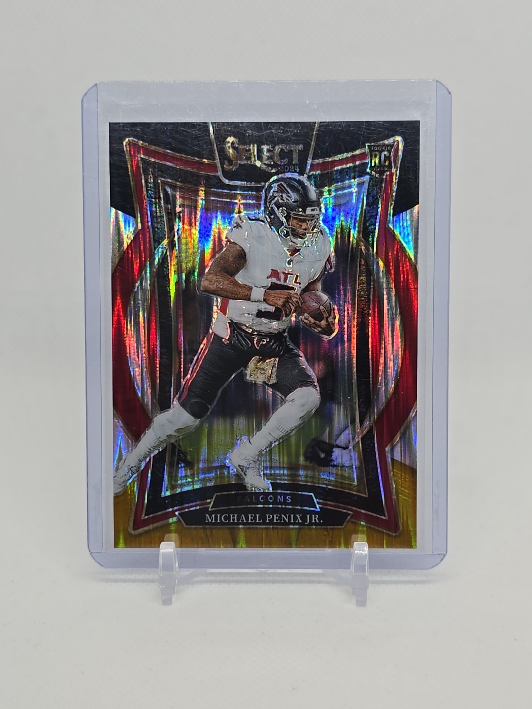 2024 Panini Select Michael Penix Jr. (RC) Rookie Black And Gold Shock #80