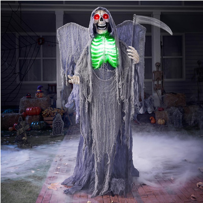 JOYIN Halloween Sensenmann 160cm Animatronic Flügel Gruselig