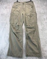 G Star Raw Cargo Pants Mens 34 X 32 Washed Green Lightweight