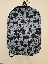 Disney Mickey Mouse Expressions Backpack All Over Print Blue  Black NEW