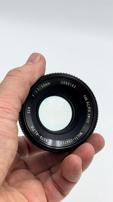Excellent Multi-Coated Alpa Swiss Auto-Alpa 50mm f1.7 Macro M-42