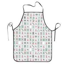 Apron Cooking Chef Work Shop Women Men Baking Decorations Painting Bbq White35