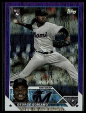 George Soriano 2023 Topps Update Purple Foil #US320 SN Miami Marlins