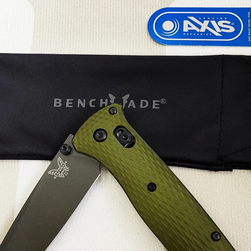 Navaja de Bolsillo Benchmade 537GY-1 Rescate Woodland Verde Aluminio CPM-M4 Hoja NUEVA Foto 4 de 4