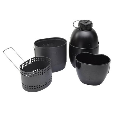 BCB Crusader Mk2 Kochset 4 Teilig Camping Outdoor Kocher Mit Feldflasche