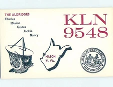 Pre-1980 RADIO CARD - Mason - Near Lakin & New Haven & York WV o/19 AH0994