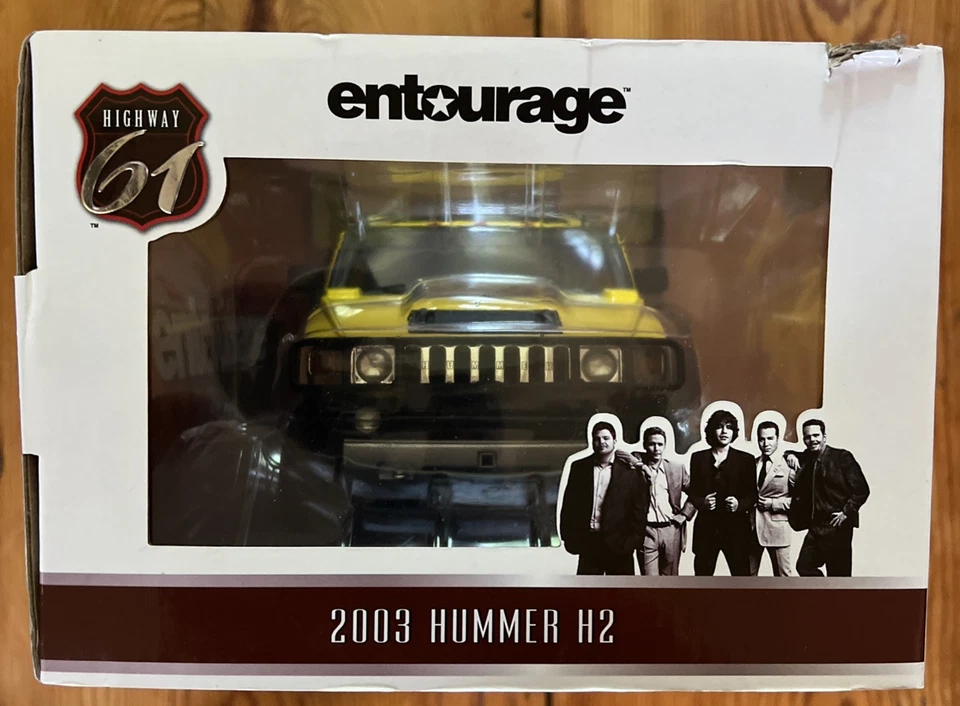 1:18 HIGHWAY61 Hummer H2 2003 Entourage Yellow HGW18015 Model - Image 4 of 4