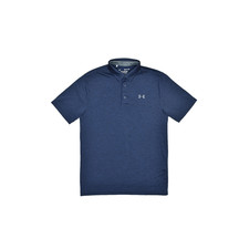 Under Armour Playoff Polo Men's Athletic Fit Collared Shirt Navy Blue Size S