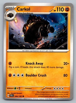 Pokemon TCG SV05: Temporal Forces Carkol 094/162