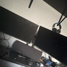 Packard Bell Dual Monitor Setup Black Computer Displays