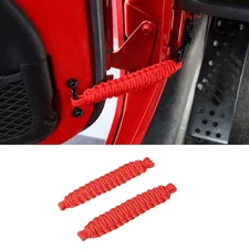 Red Car Door Limit Strap Bandage Rope for Jeep Wrangler JL JK TJ 1997-2023 2pc