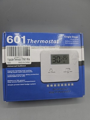 NonProgrammable Thermostat for House, Digital Energy-Saving Green 