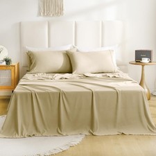 Breathable Cooling Full Sheet Set - Hotel Luxury 4 Piece Deep Pocket Sheets f...