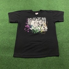 Vintage Jonas Brothers Shirt Mens S Black Y2K The Burning Up Tour 2008 Tee