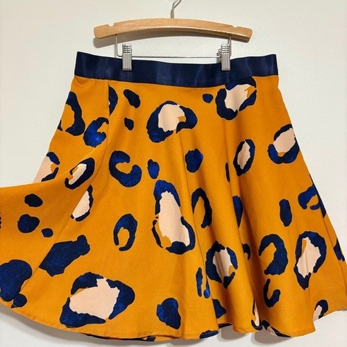 Philip Lim x Target stilvoller orange & blauer Damenrock Tiermotiv NEU Größe 12 - Bild 3 von 7