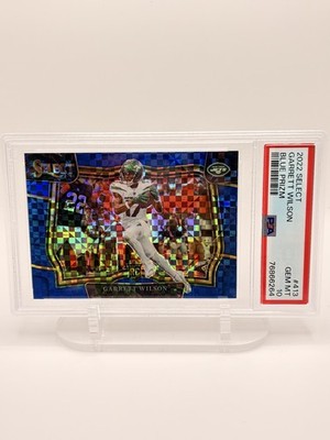 2022 Panini Select - Field Level Garrett Wilson #413 Blue Prizm /49 (RC)
