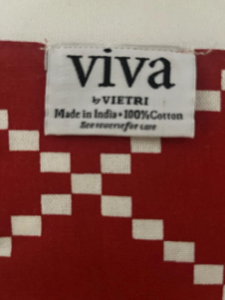 VIETRI VIVABohemian Holiday Red CHRISTMAS 4 Placemats & 4 Matching Napkins NEW Foto 3 de 4