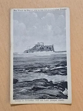 WWI Postcard Wreck of SMS Emden Battle w HMAS Sydney 1914 Rare German Caption!