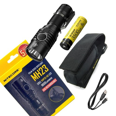 #ad NITECORE MH23 1800 Lumen Compact Flashlight w NL1835HP 3500mAh recharge Battery $99.95
