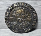 1839 1876 General George A. Custer Bronze Brass Plaque Grave Marking Memorial