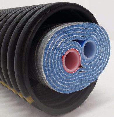 Outdoor Wood Boiler Five Wrap Insulated 1'' Non O2 Barrier Pex Tubing-Pipe