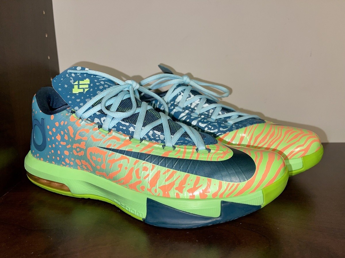 Nike KD 6 Elite Team 2014 Orange Blue men tennis shoe 10.5 Nike KD 6 Elite Team - 642838-400 for Sale | Authenticity  main image 4