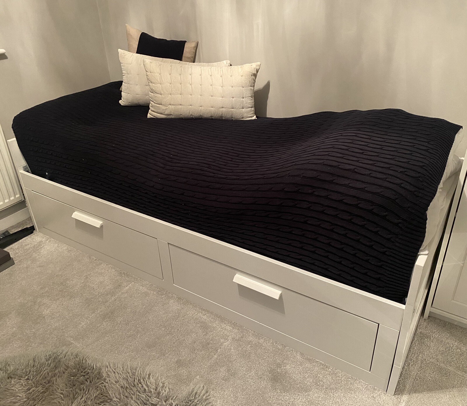 IKEA Brimnes Extendable Daybed with Drawers & 2 Asvang mattresses eBay
