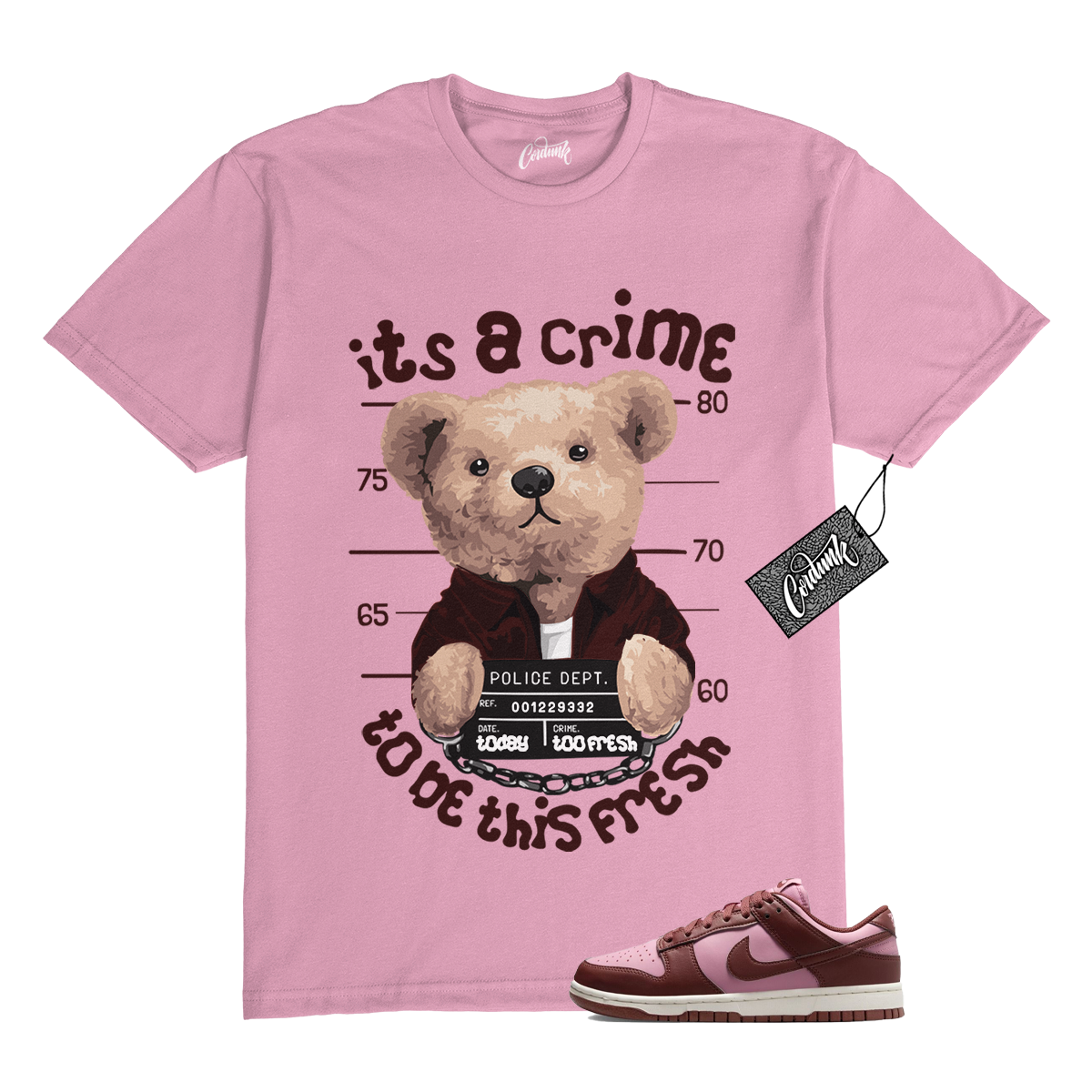 T shirt Dunk Dark Pony Elemental rosa bassa Next Nature abbinata CRIME