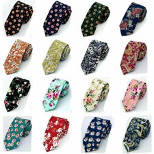 Men Classic Cotton Flowers Tie Elegant Floral Pattern 6CM Neckties Casual Ties