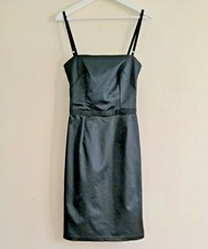 D&G DOLCE & GABBANA Satin Bra Strap Sheath Dress 38