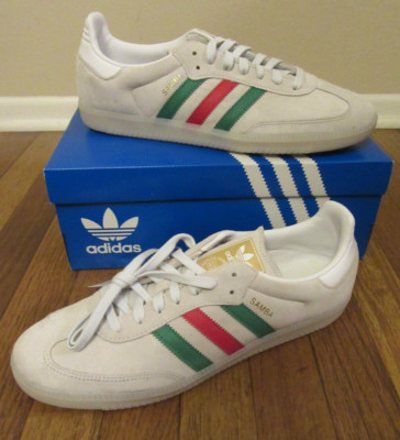 Adidas Samba OG Size 11.5 Crystal White Green Scarlet IG1826 Brand New NIB