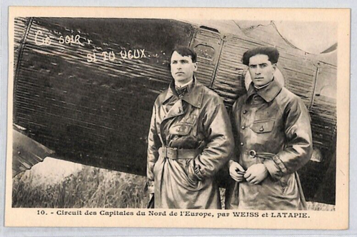 FRANCE PIONEER AVIATION Postcard *Weiss & Latapie* 1920s PILOTS {samwells}YZ160 - Picture 2 of 12