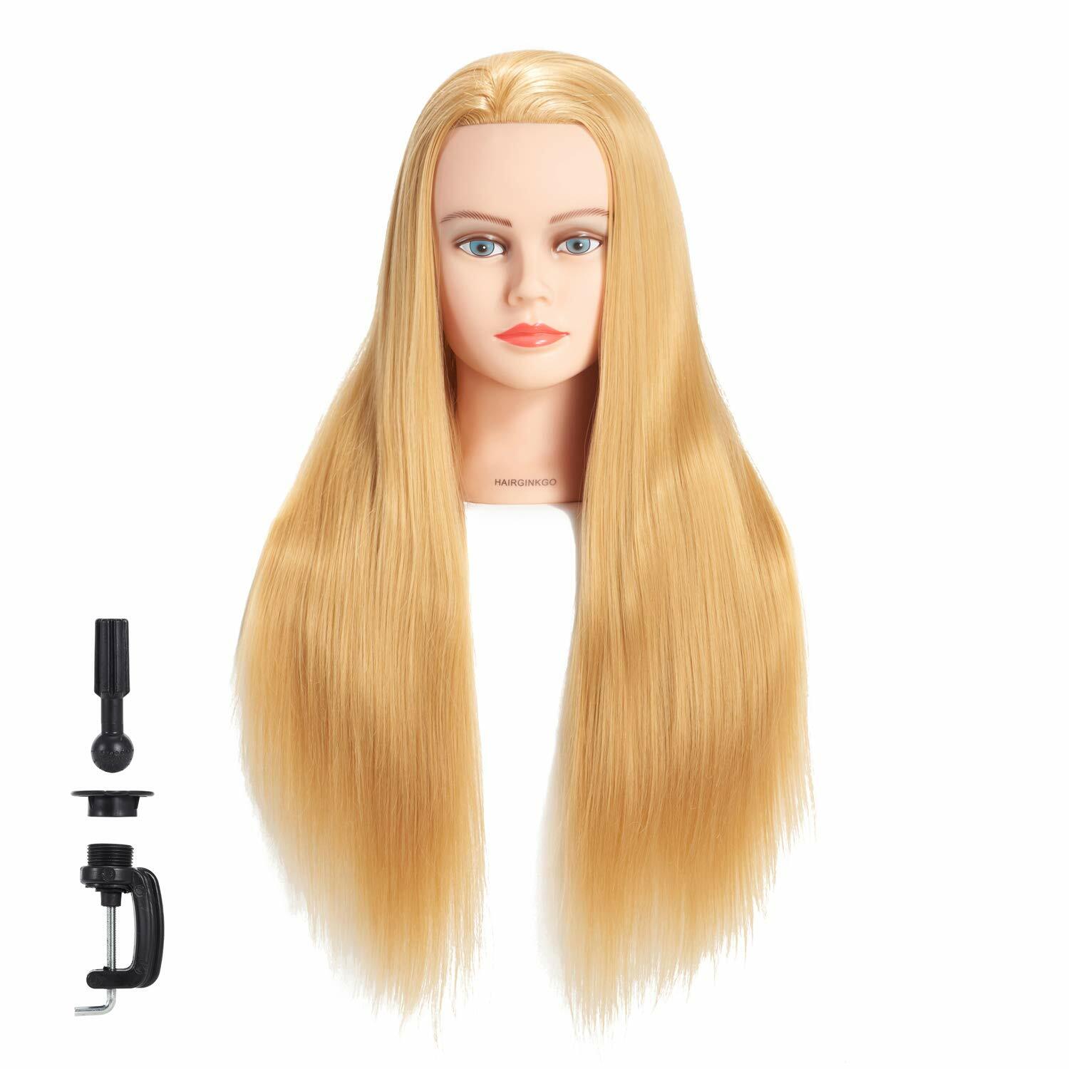 Cosmetology Mannequin Head Human Hair Hairdresser Training Super