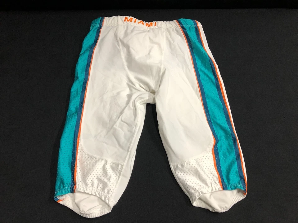 PANTALONES NIKE BLANCOS USADOS EMITIDOS/JUEGO EQUIPO MIAMI DOLPHINS TEMPORADA 2013-2017 TODAS LAS TALLAS Foto 4 de 4