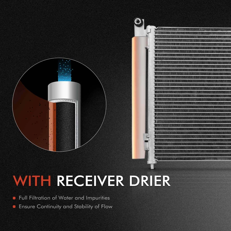 Radiator & AC Condenser Kit for Hyundai Accent 2000 2001 2002 2003 L4 1.5L 1.6L - Image 3 of 4