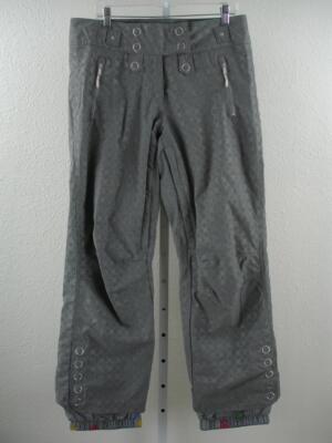 Women's 10 Obermeyer Lani Gray Ski Snowboard Pants Hydroblock Ripstop Waterproof