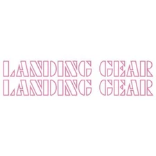 SE BIKES - Landing Gear Fork Decal set - white with pink outline / oversized