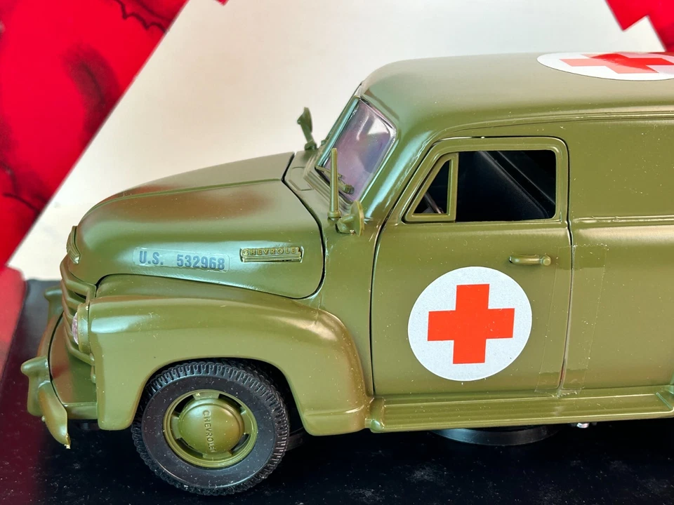 Camión de panel GMC Mira 1950 diecast escala 1:18, ejército de Estados Unidos Foto 3 de 4