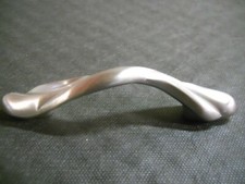 3 LOT OF 5 SATIN/BRUSHED NICKEL HANDLES 3 3.5" HOLE TO HOLE KITCHEN CABINET