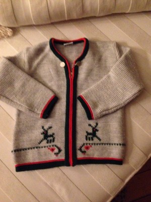 Tolle St Peter Trachten Janker Strickjacke bestickt 122/134 zu Dirndl/Lederhose